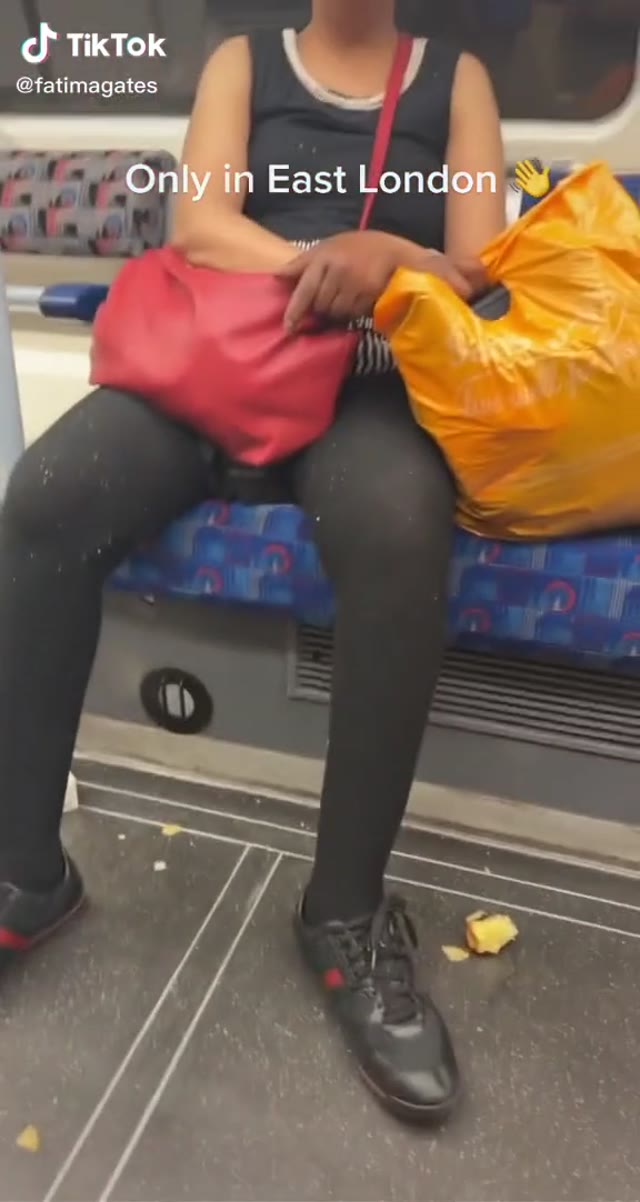 Woman pisses pants on london tube