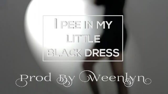 Wetting her black dress