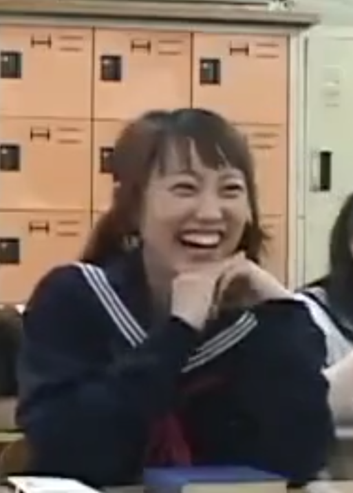 School girl wetting