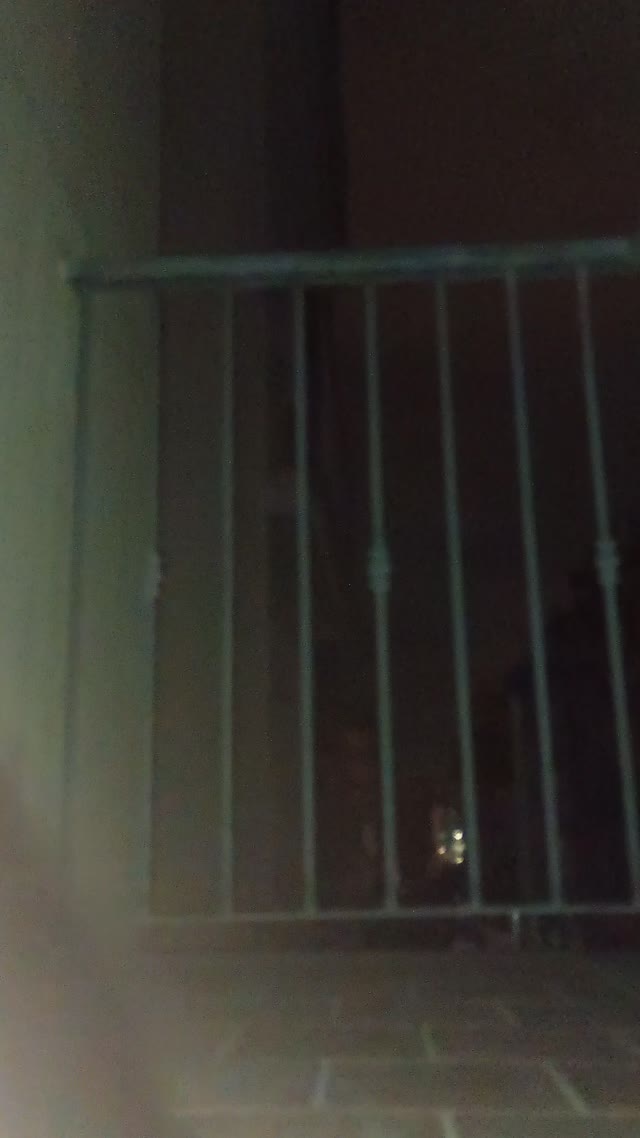 Boy dress up like a sissy wet his jeans in balcony