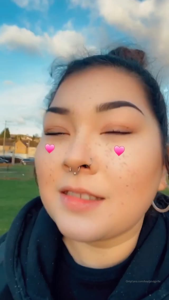 Girl rewetting her black legging