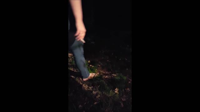 Outside jeans soaking while smoking