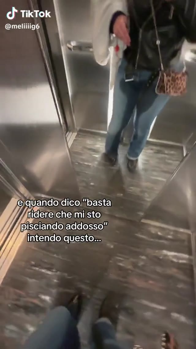 She peed her jeans from laughing hard (real accident)