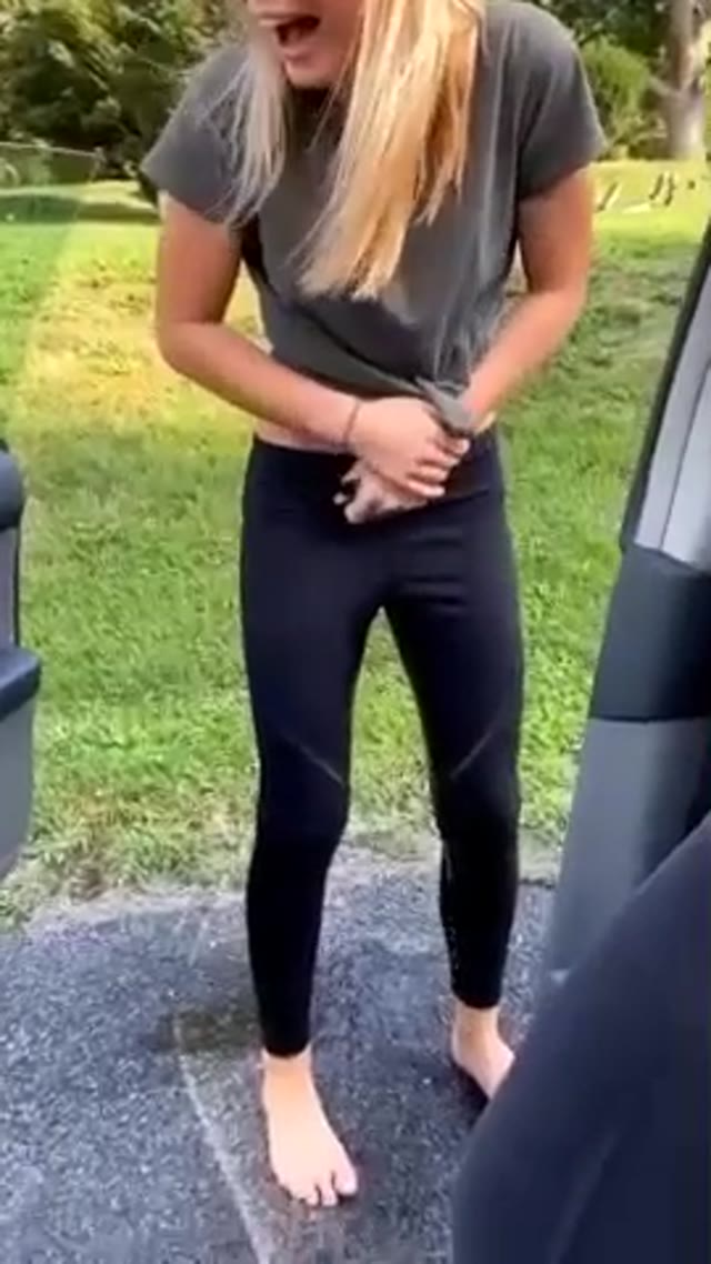 Pee pants outside car tik tok