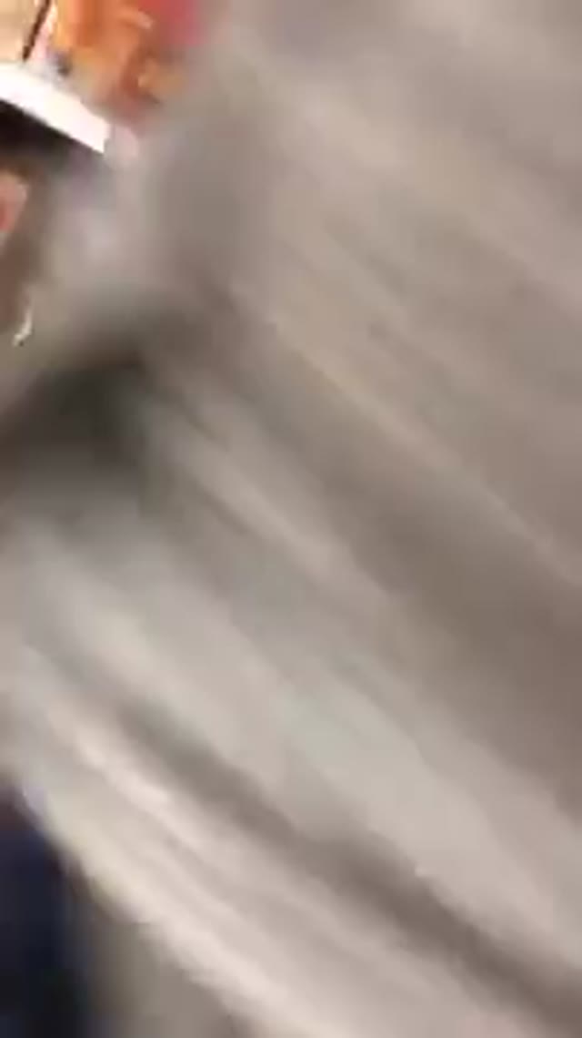 Pee her pants at supermarket