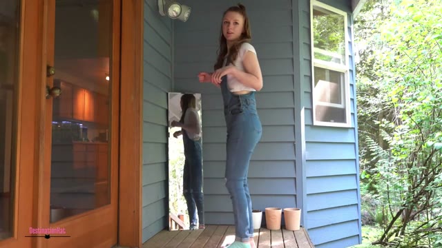Girl wetting her pant