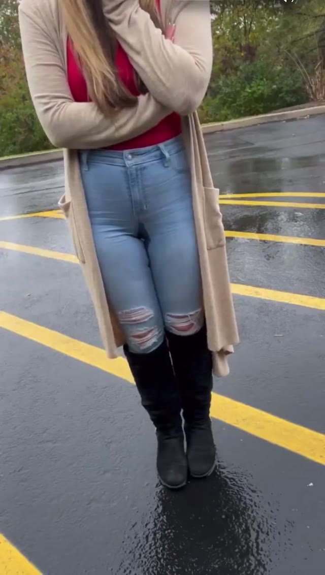 Piss in jeans and boots