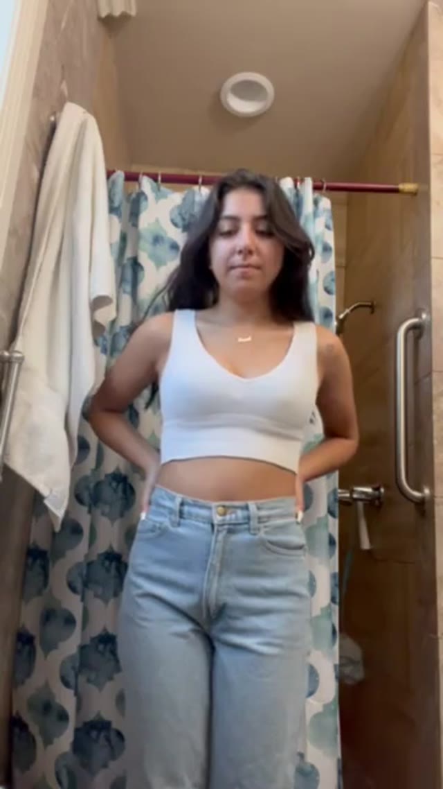 Girl first time jeans wetting