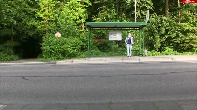 Lara wetting pants at bus stop