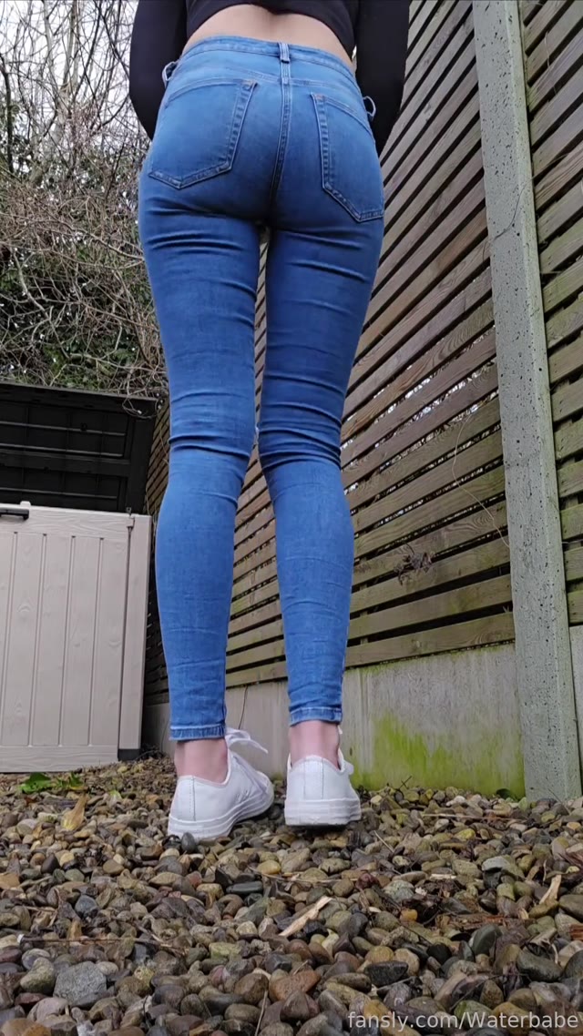 Wetting her jeans
