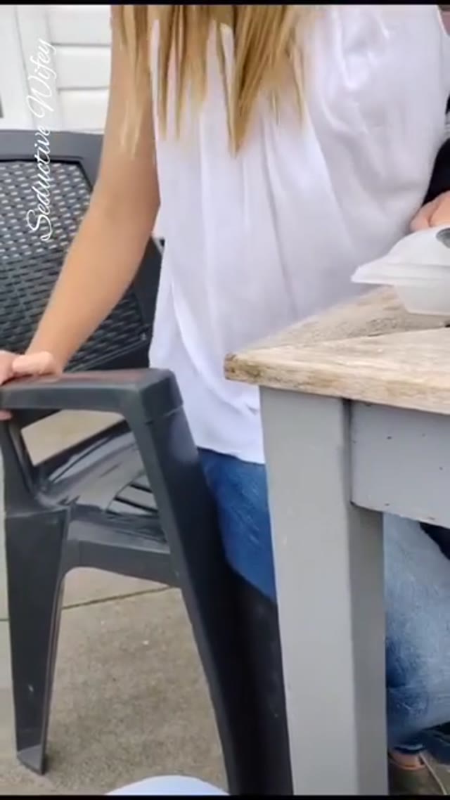 Public jeans wetting on chair