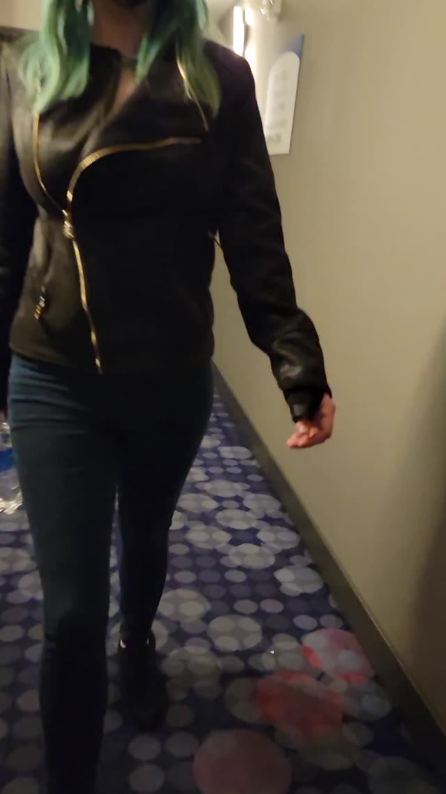 Piss walk down the hotel hallway