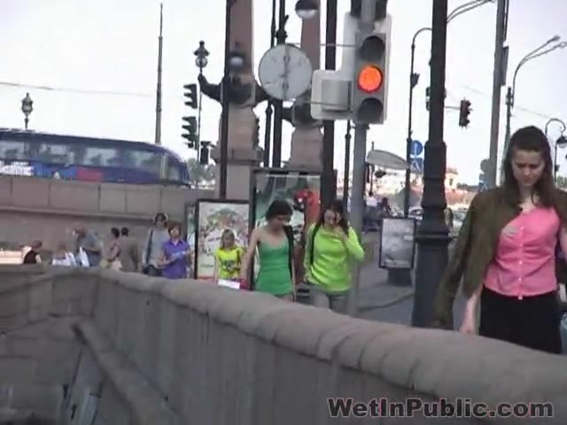 Girls wetting in public