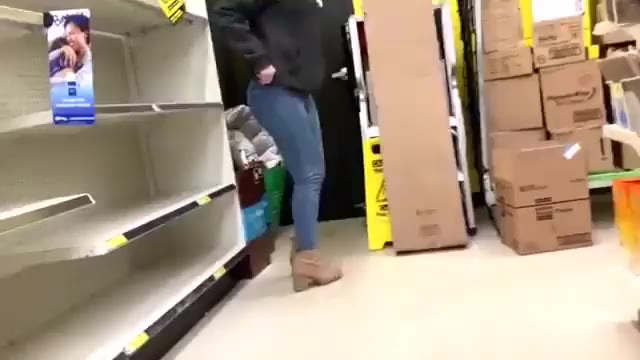 Peeing herself inside a store