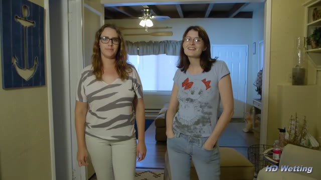 Girls peeing pants