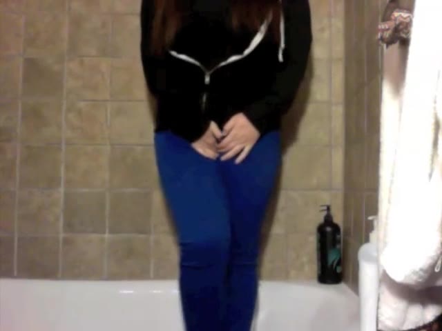 Desperate Girl Wets Her Jeans