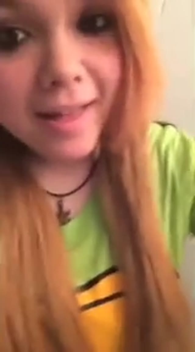 Cute emo girl wetting her jeans