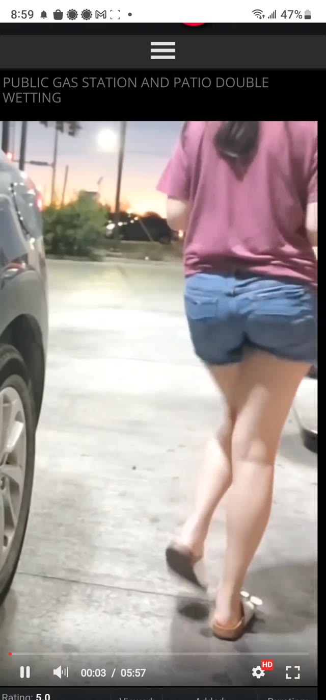 Pee at gas station - video 2