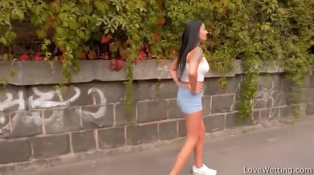 Nice shorts jeans pee