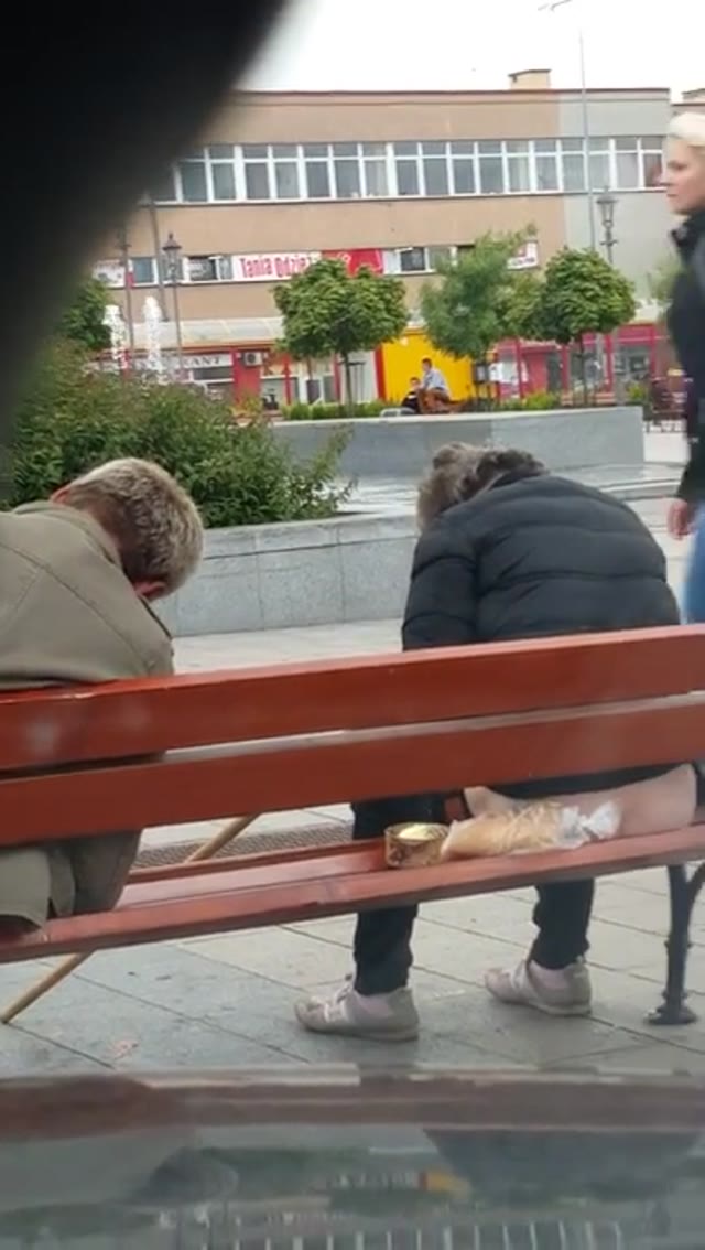 Woman pees herself in public