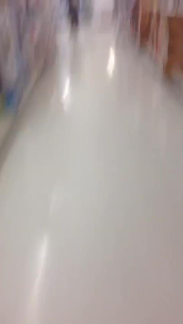 Girl peeing pants in walmart