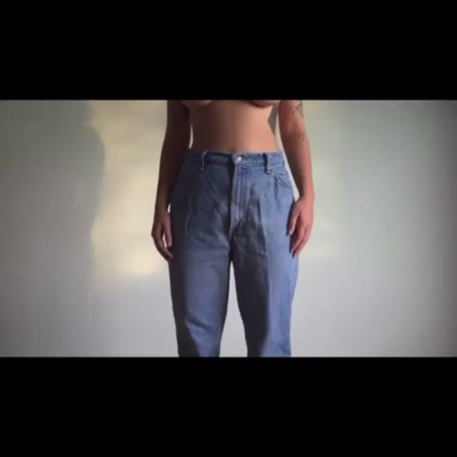 Feminism jeans pee in video